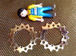 46Coronas Dura Ace y Carbonius 15T titanio pulidas..jpg